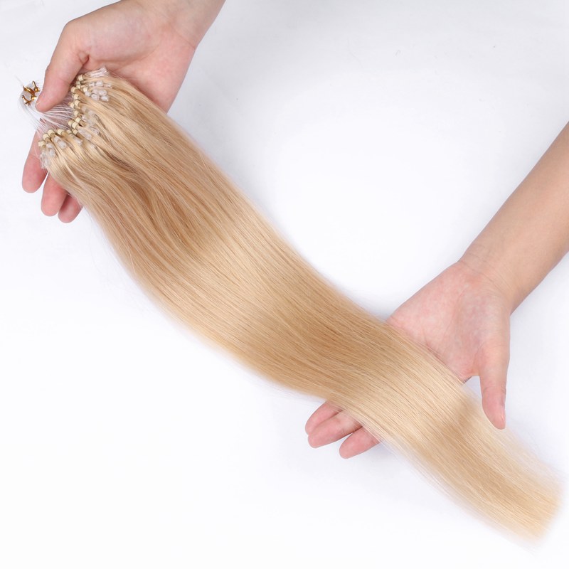 Wholesale Unprocessed Micro Loop Ring Hair Remy Straight Brazilian Virgin Loop Hair Extensions